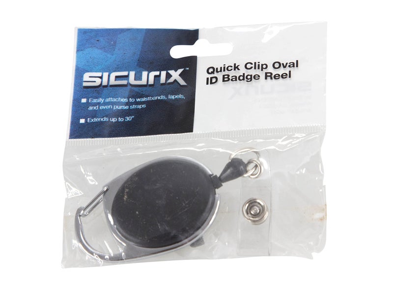 SICURIX Quick Clip ID Card Reel, Black - Image 5